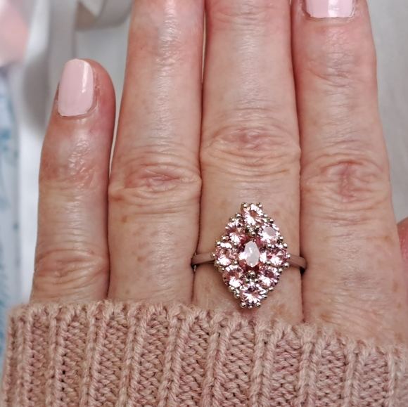 Pink Zircon Cocktail Ring - Picture 12 of 12